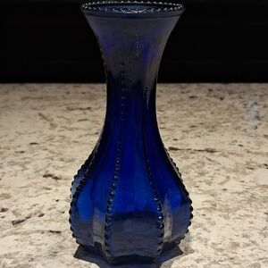 Cobalt Blue Glass Bud Vase